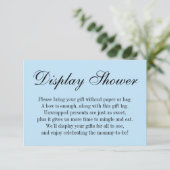 Elegant, eenvoudig Baby shower zonder omloop, baby Informatiekaartje (Staand voorkant)