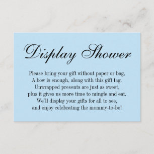 Elegant, eenvoudig Baby shower zonder omloop, baby Informatiekaartje