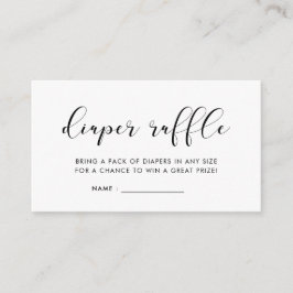 Elegant & eenvoudig baby showers luier loterijinze informatiekaartje