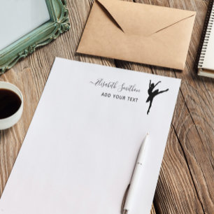 Elegant Eenvoudig Balletdanseres Persoonlijk Brief Briefhoofd