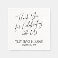 Elegant Eenvoudig Bedankt voor het vieren met ons