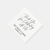 Elegant Eenvoudig Bedankt voor het vieren met ons Servet (Hoek)