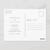 Elegant eenvoudig Bewaar de datum Briefkaart (Achterkant)