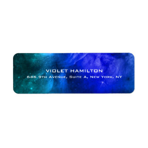Elegant Eenvoudig Blauw Professioneel Modern Etiket