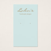 Elegant eenvoudig blauw turquoise oorscherm visitekaartje (Voorkant)