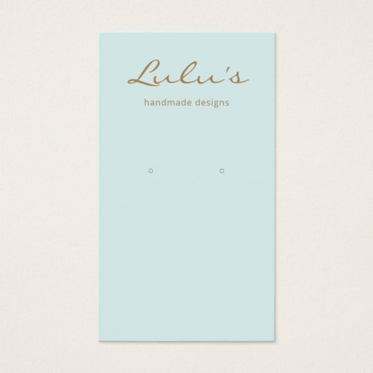 Elegant eenvoudig blauw turquoise oorscherm visitekaartje (Voorkant)