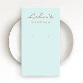 Elegant eenvoudig blauw turquoise oorscherm visitekaartje