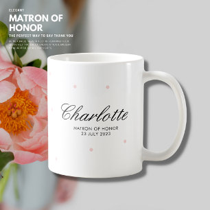 Elegant Eenvoudig  Blush Matron Maid of Honor Koffiemok