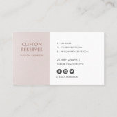 ELEGANT EENVOUDIG BLUSH PINK ROSE GOLD PROFESSIONA VISITEKAARTJE (Achterkant)