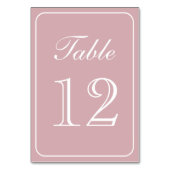 Elegant Eenvoudig Blush Tafelnummer (Voorkant)