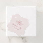 Elegant Eenvoudig Bracket Roze Monogram Label (In situ)