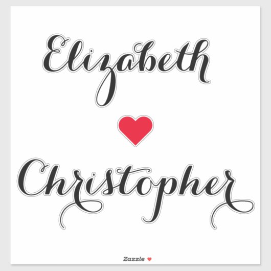 Elegant Eenvoudig Bruiloft Paar Passen getrouwd Ba Sticker (Vel)