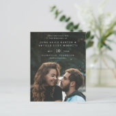 Elegant Eenvoudig Budget Foto Bruiloft Save the Da (Staand voorkant)