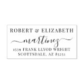 Elegant Eenvoudig Calligrafie Script Retouradres Zelfinktende Stempel (Design)