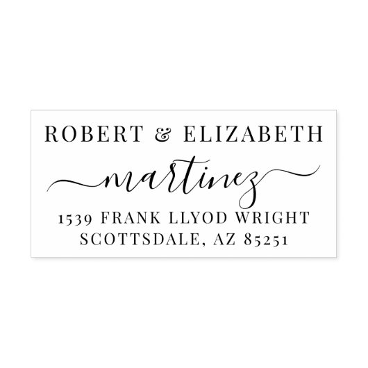 Elegant Eenvoudig Calligrafie Script Retouradres Zelfinktende Stempel (Design)