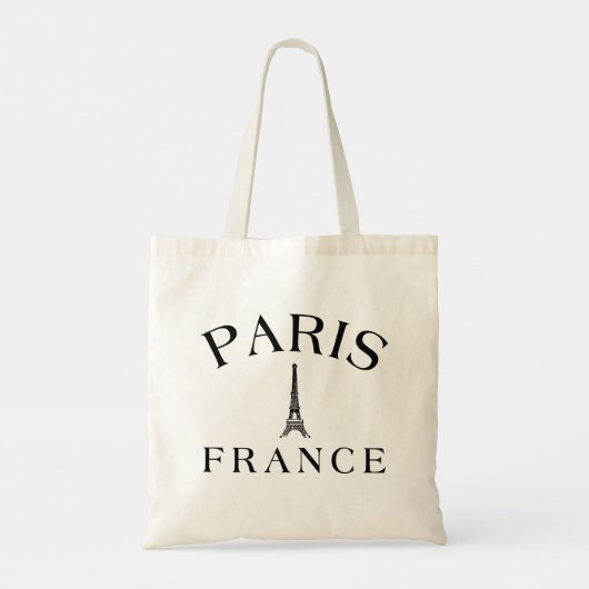 Elegant Eenvoudig Chique PARIS Tote Bag (Achterkant)