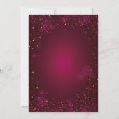 Elegant Eenvoudig Confetti Rood Huwelijk Kaart (Achterkant)
