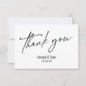 Elegant eenvoudig contemmodern handschrift bedankkaart (Voorkant)