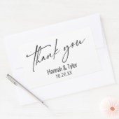 Elegant eenvoudig contemmodern handschrift Harteli Rechthoekige Sticker (Envelop)