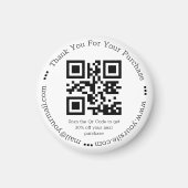 elegant eenvoudig dank voor zakelijke qr - code magneet (Voorkant)