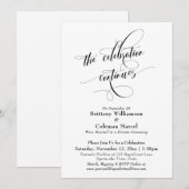 Elegant Eenvoudig De Viering Gaat Door Receptie Kaart (Voorkant / Achterkant)