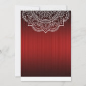 Elegant eenvoudig Deep Red Paisley Indian Hindu Kaart (Achterkant)