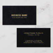 Elegant eenvoudig design, modern luxe Premium zwar Visitekaartje (Voorkant / Achterkant)