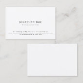Elegant eenvoudig design, professioneel, klassiek  visitekaartje (Voorkant / Achterkant)
