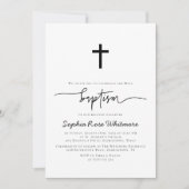 Elegant eenvoudig doopsel kaart (Voorkant)