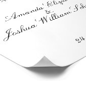 elegant eenvoudig en modern Welkomstbord voor brui Poster (Hoek)