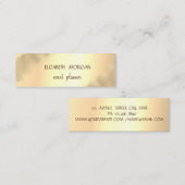 Elegant eenvoudig Faux Gold, minimalistisch Mini Visitekaartje (Voorkant / Achterkant)