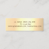 Elegant eenvoudig Faux Gold, minimalistisch Mini Visitekaartje (Achterkant)