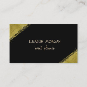 Elegant eenvoudig Faux Gold, zwart Visitekaartje