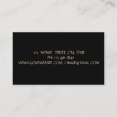 Elegant eenvoudig Faux Gold, zwart Visitekaartje (Achterkant)