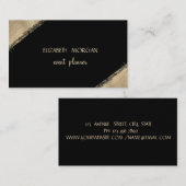 Elegant eenvoudig Faux Gold, zwart Visitekaartje (Voorkant / Achterkant)