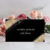 Elegant eenvoudig Faux Gold, zwart Visitekaartje