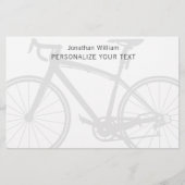 Elegant Eenvoudig Fiets Retro Persoonlijk Briefpap Briefpapier (Voorkant)