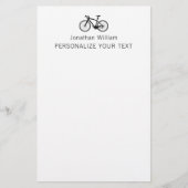 Elegant eenvoudig fietsrek voor persoonlijke artik briefpapier (Voorkant)