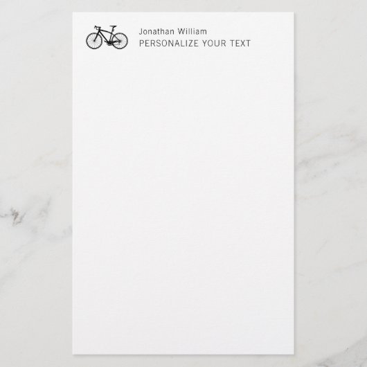 Elegant eenvoudig fietsrek voor persoonlijke artik briefpapier (Voorkant)