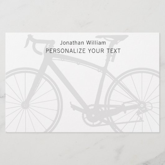 Elegant eenvoudig fietsrek voor persoonlijke artik briefpapier (Voorkant)