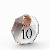 Elegant Eenvoudig Foto Trouwtafel Nummer (Links)