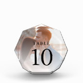 Elegant Eenvoudig Foto Trouwtafel Nummer (Voorkant)