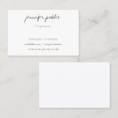 Elegant eenvoudig Freehand Script Modern minimalis Visitekaartje (Voorkant / Achterkant)