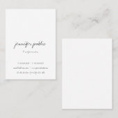Elegant Eenvoudig Freehand Script Professioneel Tr Visitekaartje (Voorkant / Achterkant)