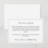 Elegant eenvoudig gebroken Verloving afgelast brui Kaart (Voorkant / Achterkant)