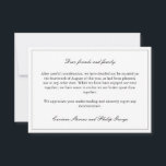 Elegant eenvoudig gebroken Verloving afgelast brui Kaart<br><div class="desc">Elegante en minimalistische bruiloft annulering aankondiging om uw gasten te informeren dat de bruiloft niet langer zal gebeuren met elegante zwarte lettertypen tegen een witte achtergrond. Gebroken verloving aankondiging in een eenvoudig,  elegant ontwerp.</div>