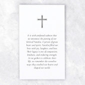 Elegant & Eenvoudig Gedenkfoto Uitvaartgebed Visitekaartje