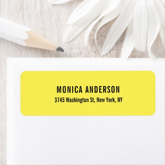Elegant eenvoudig geel uniek origineel etiket (Insitu)