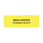 Elegant eenvoudig geel uniek origineel etiket (Voorkant)