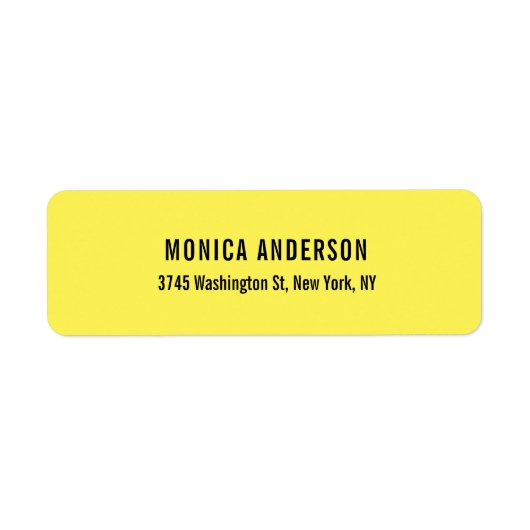 Elegant eenvoudig geel uniek origineel etiket (Voorkant)
